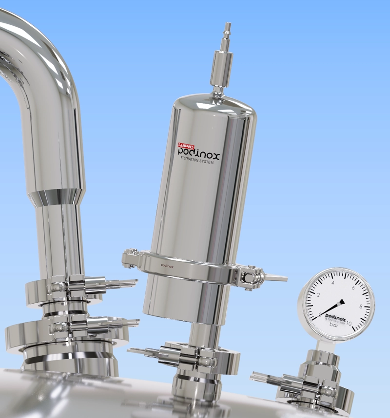 sterile vent filter on wfi tank