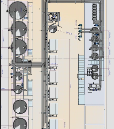layout of process machinery