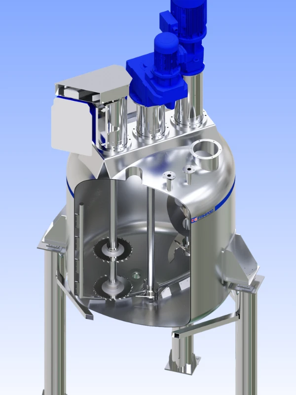 tank triple shaft mixer