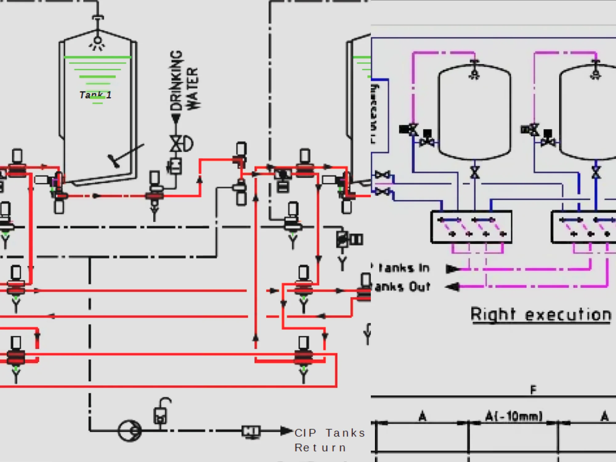swing bend against mixproof valves