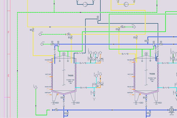 نقشه P&amp;id خط روغن مارگارین