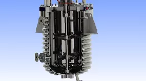 Jacketed vessel with agitator